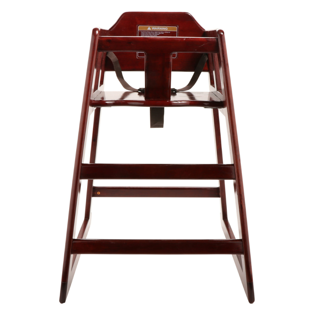 G.E.T | Wood High Chair, Mahogany Finish (2-pack)