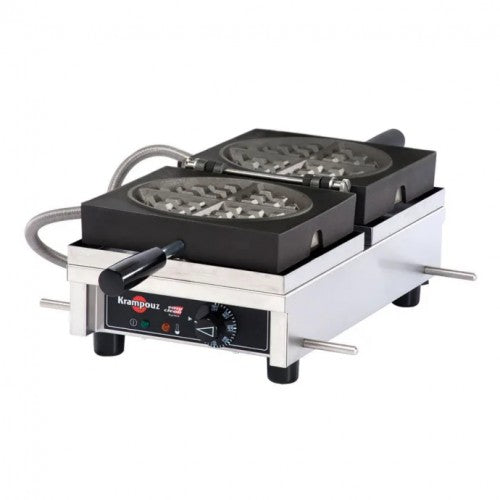 Krampouz Commercial Round Waffle Iron, 110V