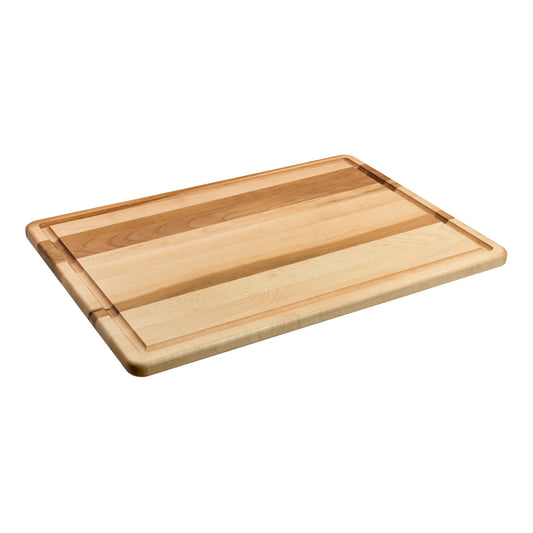 Labell | Utility Cutting Board with Edge Groove, 12" x 18" x 3/4", Edge Grain Maple