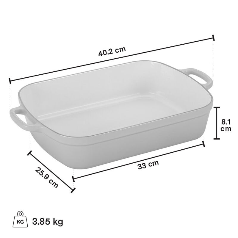 Le Creuset Rectangular Roaster, 4.9 L, Cerise - view 5