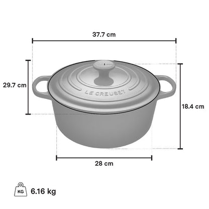 Le Creuset Round Dutch Oven, 6.7 L, Blueberry - view 6