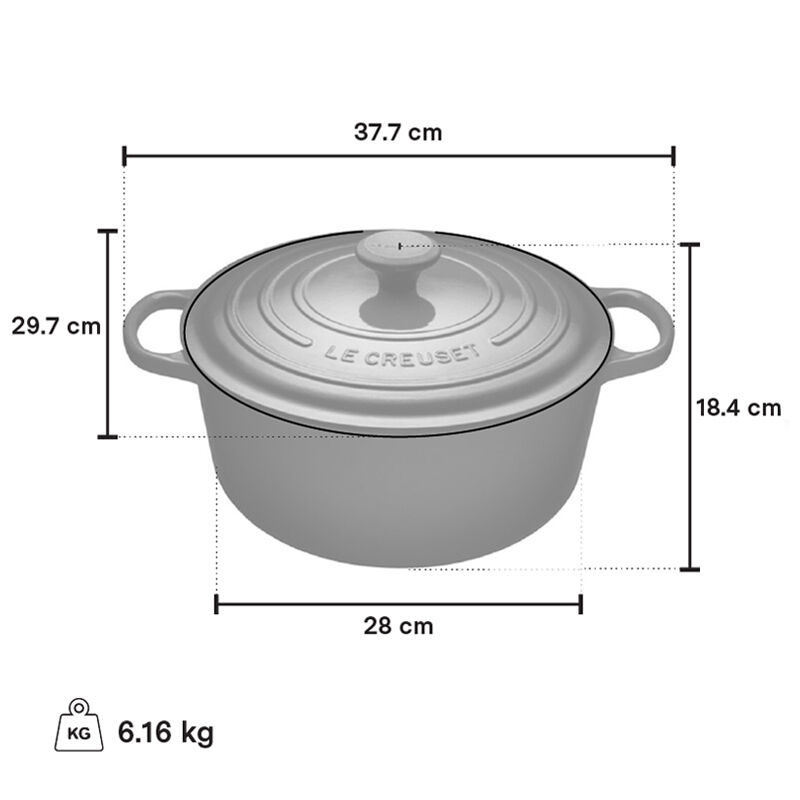 Le Creuset Round Dutch Oven, 6.7 L, Flame - view 6