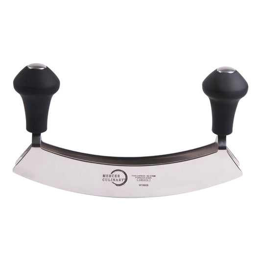 Mercer | Couteau à bascule Mezzaluna, double lame, 8 po, noir