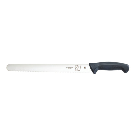 Mercer | Millennia Slicing Knife, Wavy Edge, 12", Black