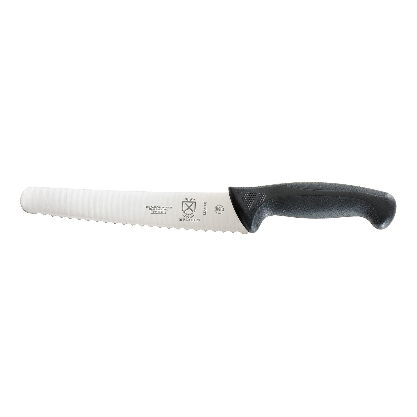 Mercer | Millennia Wide Bread Knife, Wavy Edge, 8", Black