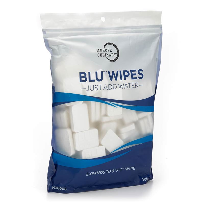 Mercer | BLU Wipes Puck, Expands to 9" x 12", Cotton (100-pack)