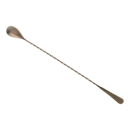 Mercer | Cuillère de bar de style japonais Barfly avec extrémité en forme de larme, 13 3/16 po, fini cuivre antique