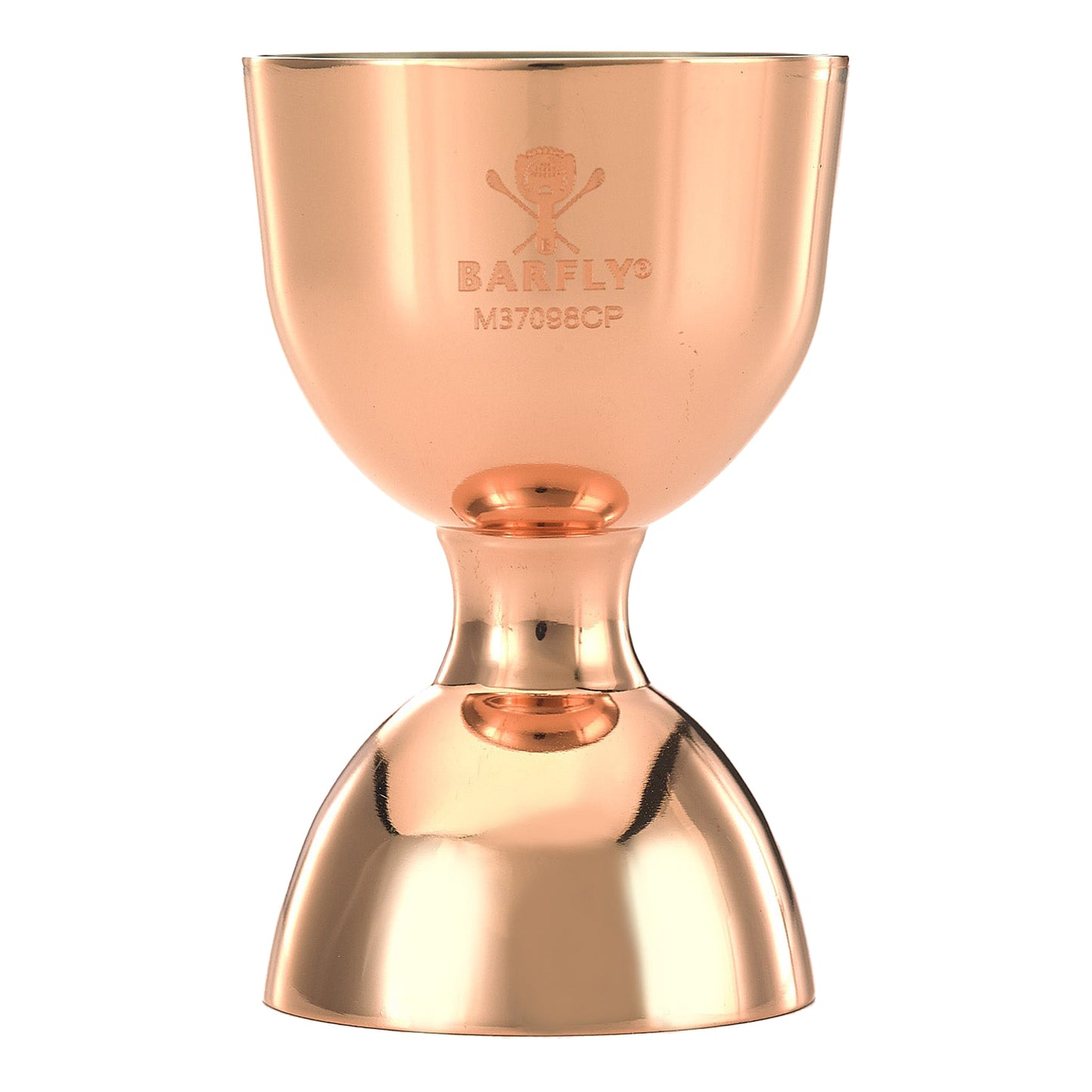 Mercer Barfly Heavy Duty Straight Rim Jigger, 25 mL & 50 mL, Copper Finish, FINAL SALE - M37098CP
