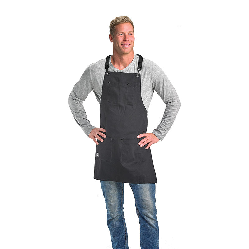 Mercer | Metro Edge Renegade Bib Apron, Black/Black