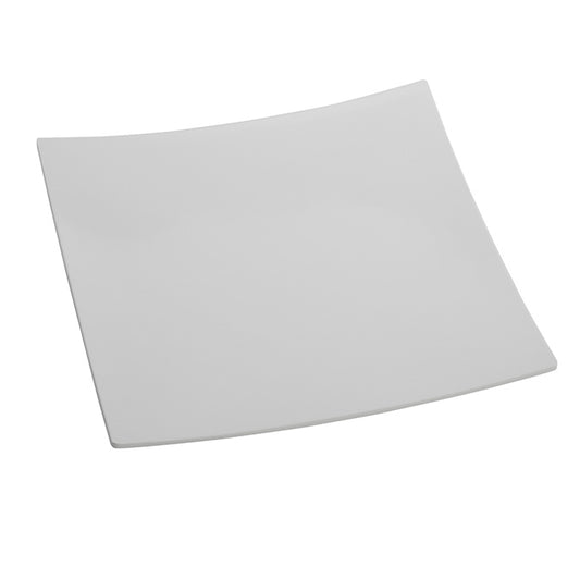 American Metalcraft | Concave Melamine Platter, 16" Square, White