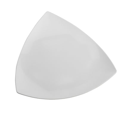 American Metalcraft | Concave Melamine Platter, 17" Triangle, White