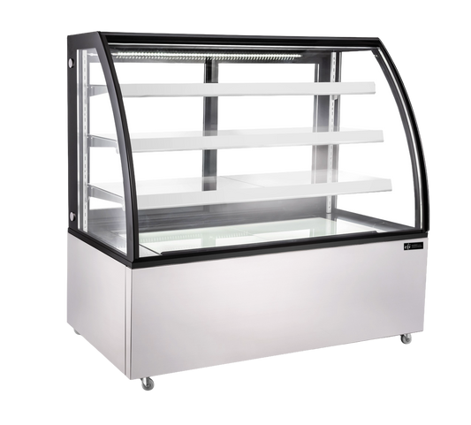 EFI Versa-Display Neutral Curved Glass Case, 72"W × 56"H - NDCGCM-7256
