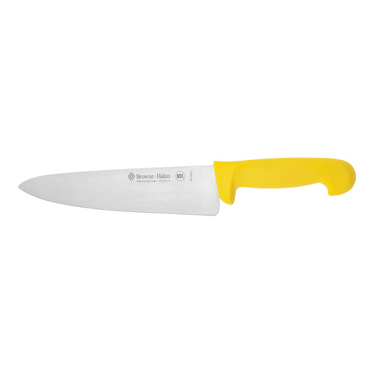 Couteau de chef à code couleur Browne, 10 po, manche jaune