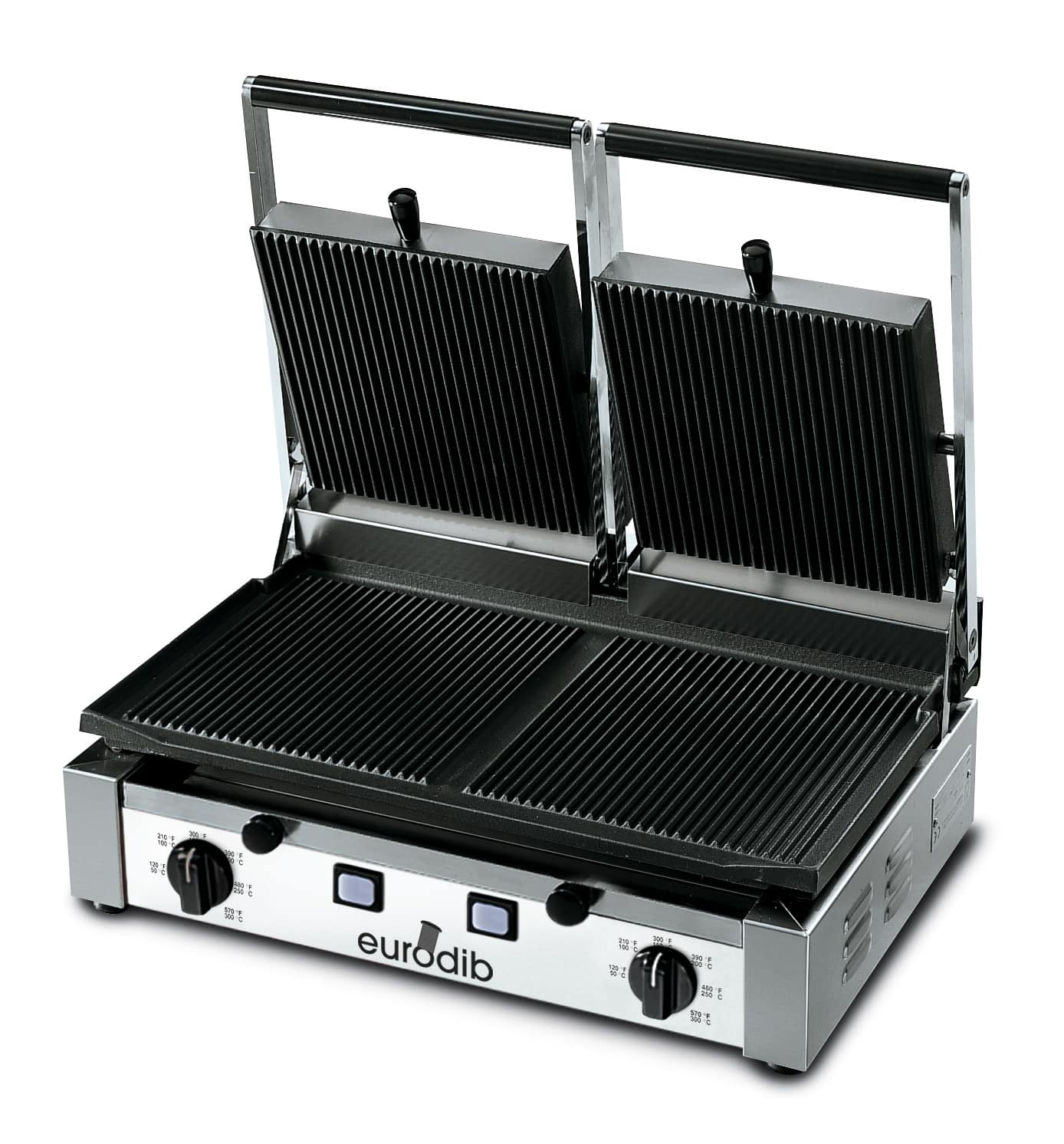 Eurodib PDF3000 PD Series "F" Large Panini Grill, Flat Plates, 3000 W, 208/240V - PDF3000220
