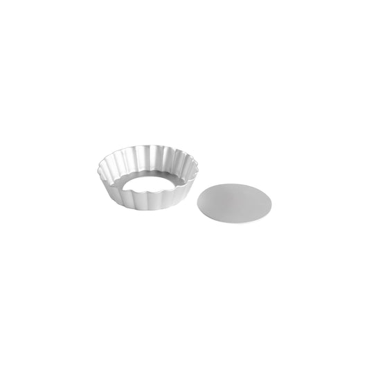 Fat Daddio's Fluted Tart Pan with Removable Bottom, 3.75" x 1", Aluminum - FDPFT375