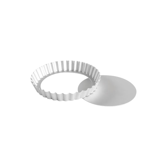 Fat Daddio's Fluted Tart Pan with Removable Bottom, 6.5" x 1", Aluminum - FDPFT65