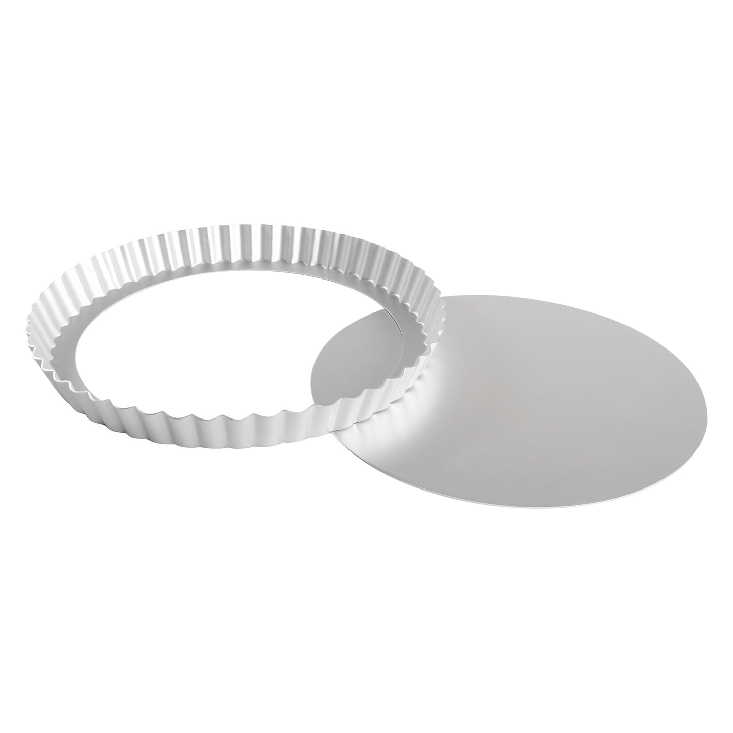Fat Daddio's Fluted Tart Pan with Removable Bottom, 9.5" x 1", Aluminum - FDPFT95