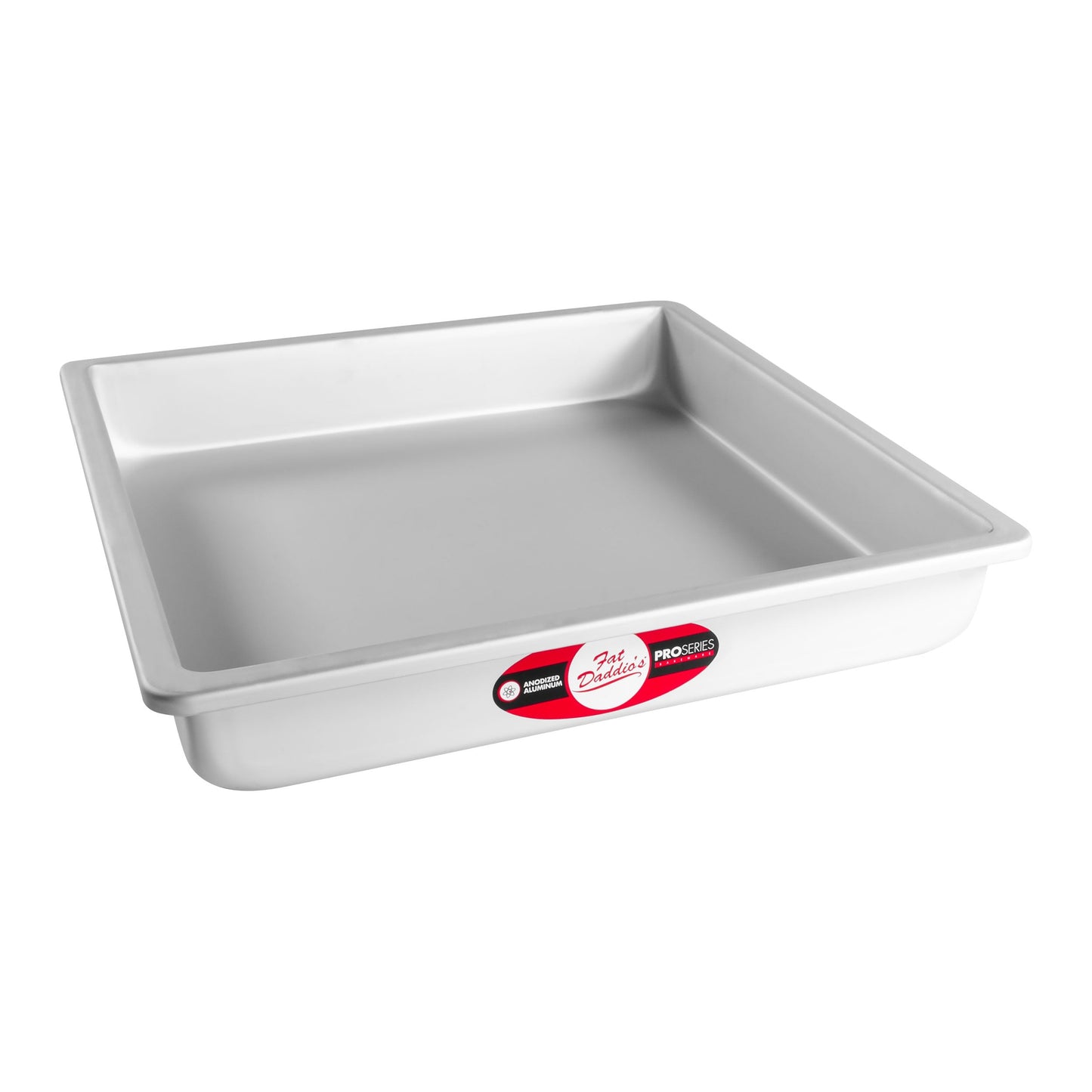 Fat Daddio's | Square Cake Pan, 12" x 12" x 2", Anodized Aluminum