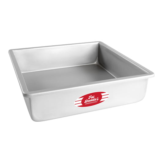 Fat Daddio's Square Cake Pan, 12" x 12" x 3", Aluminum - FDPSQ12123