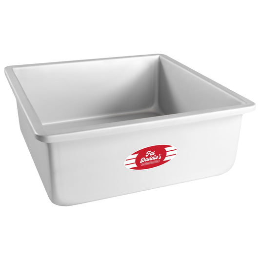 Fat Daddio's Square Cake Pan, 12" x 12" x 4", Aluminum - FDPSQ12124