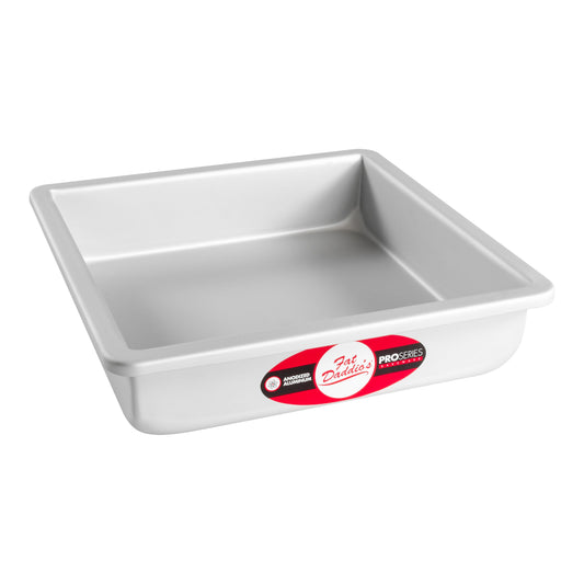 Fat Daddio's | Square Cake Pan, 8" x 8" x 2", Anodized Aluminum