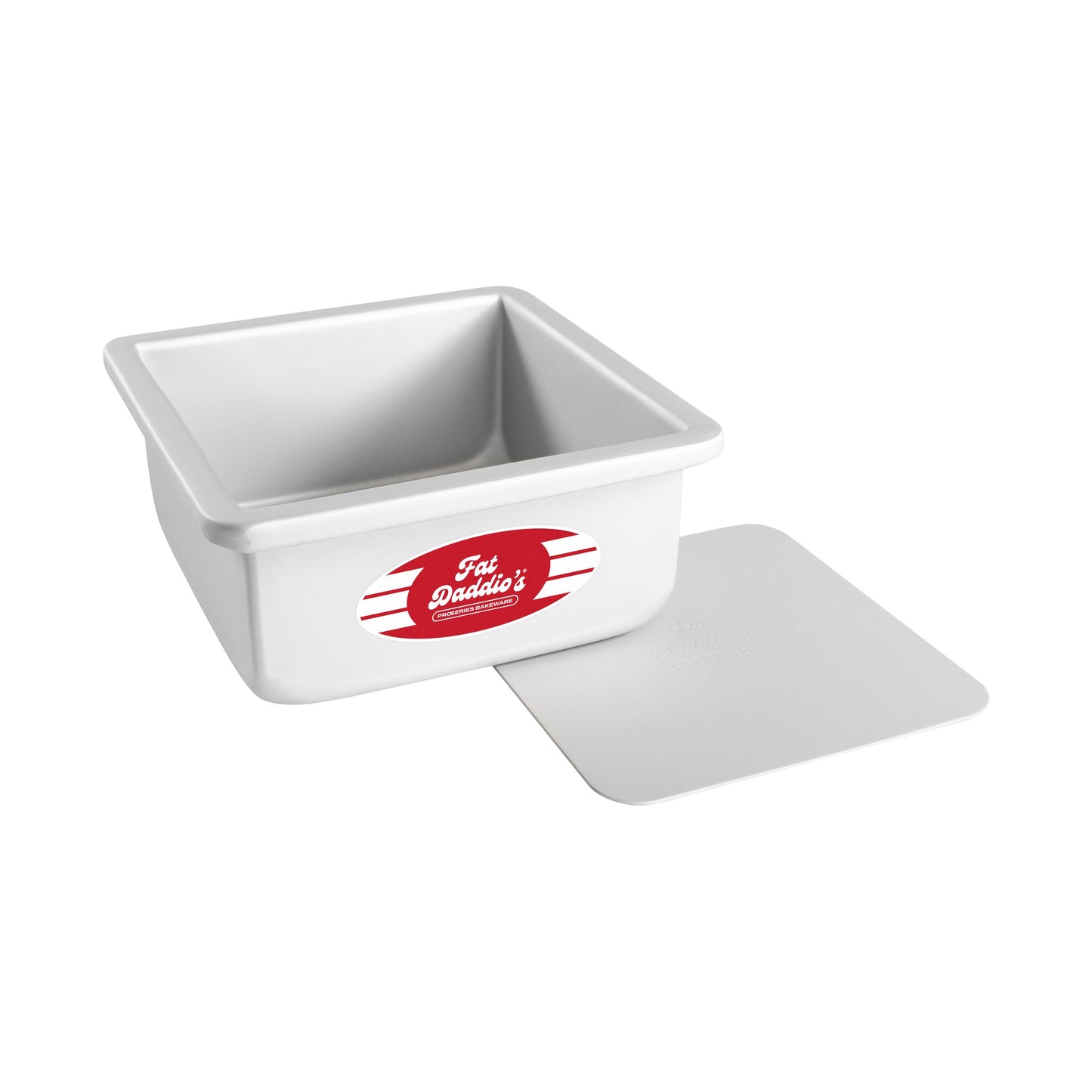Fat Daddio's Square Cake Pan with Removable Bottom, 6" x 6" x 3", Aluminum - FDPSQCC663