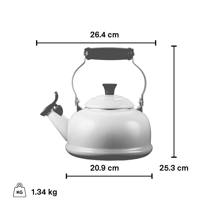 Le Creuset Classic Whistling Kettle, 1.6 L, Sage - view 2
