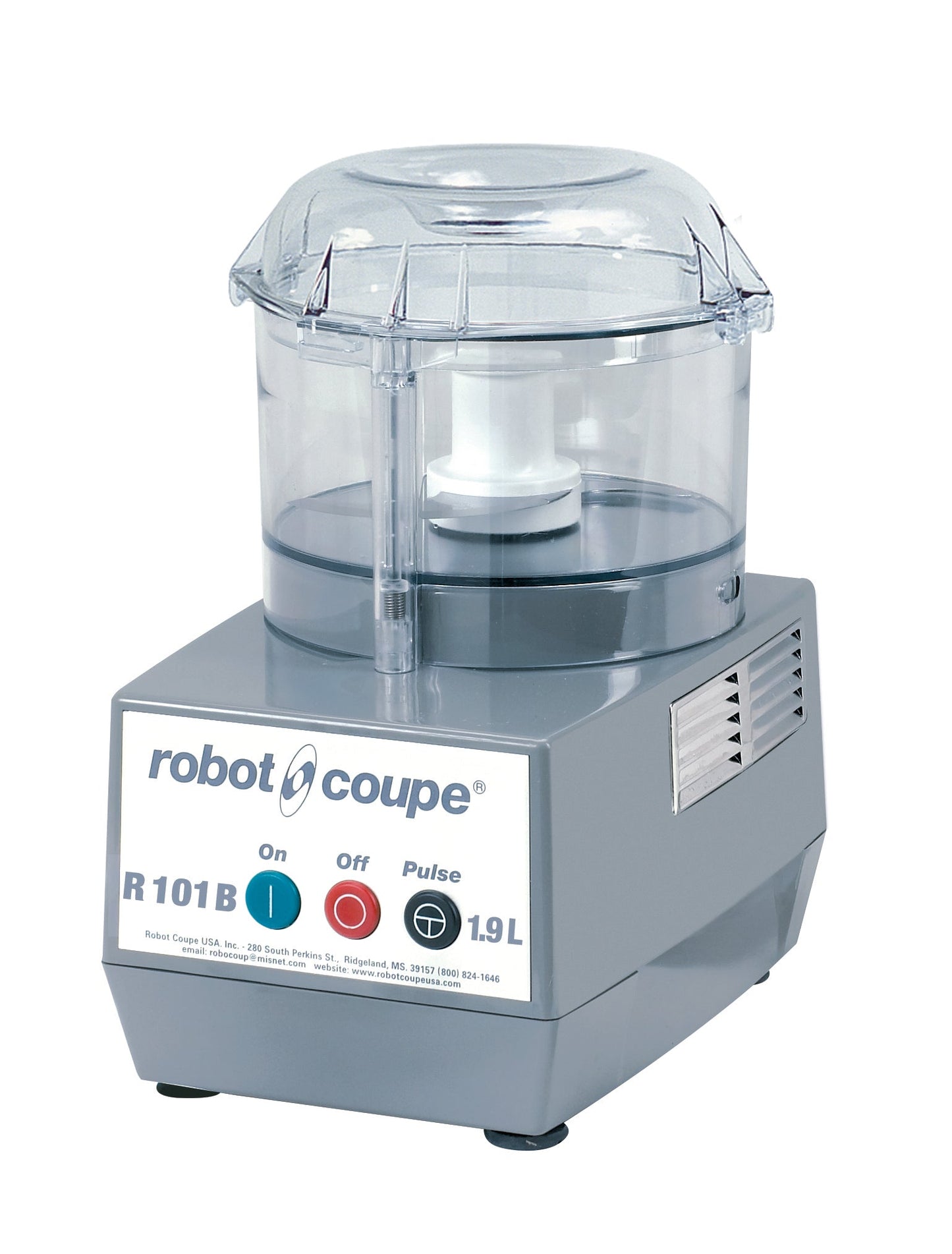 Robot Coupe R101BCLR Batch Bowl Food Processor, Clear Composite 2.5 L Bowl, 3/4 HP, 120V - R101BCLR