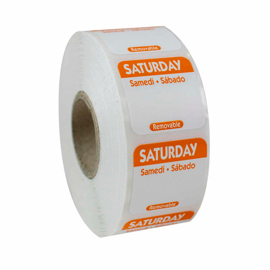 Étiquettes amovibles NCCO pour les jours de la semaine, samedi (rouleau de 1000) - R106R