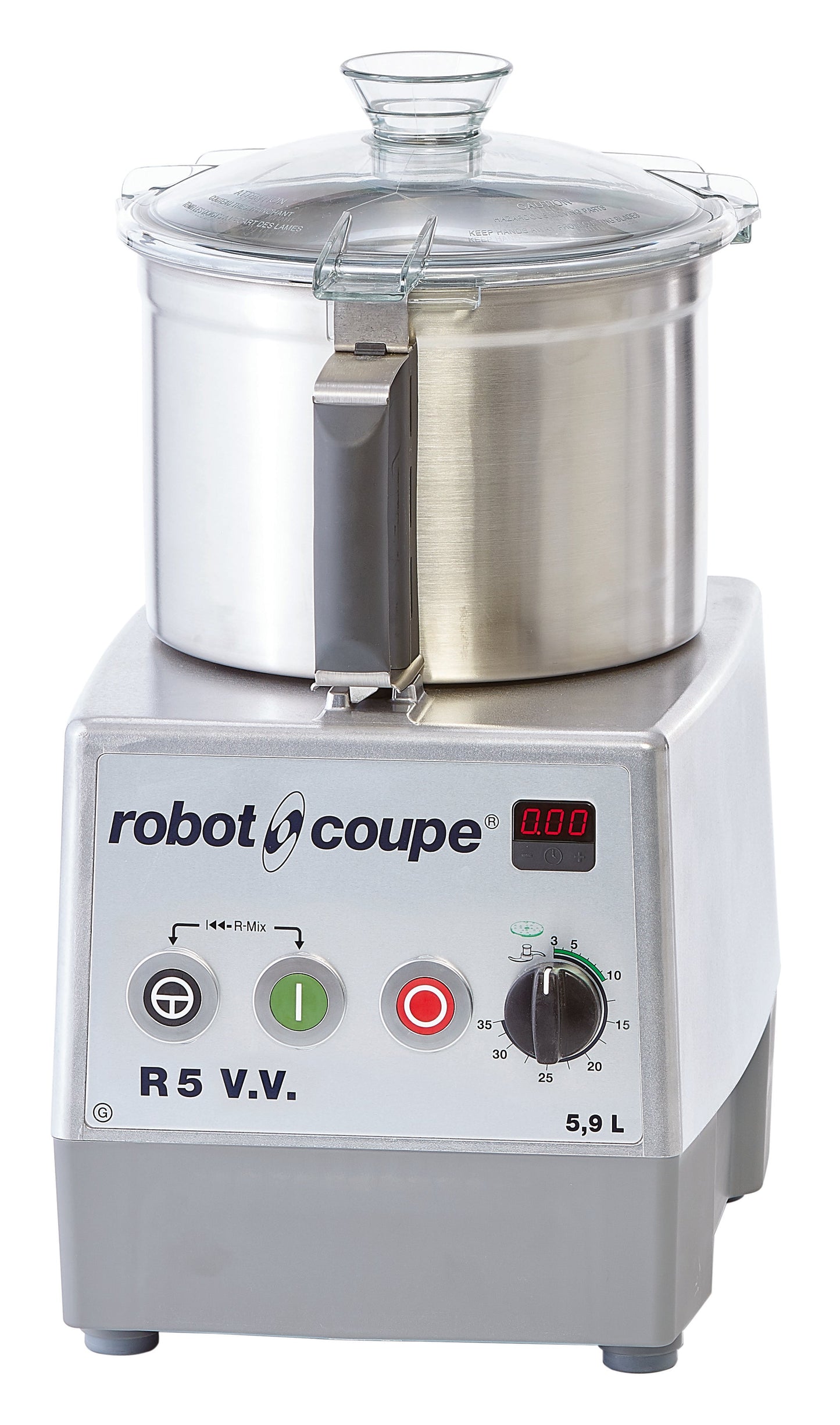 Robot Coupe R5VV Variable Speed Batch Bowl Food Processor, Stainless Steel 5.9 L Bowl, 2 HP, 120V - R5VV