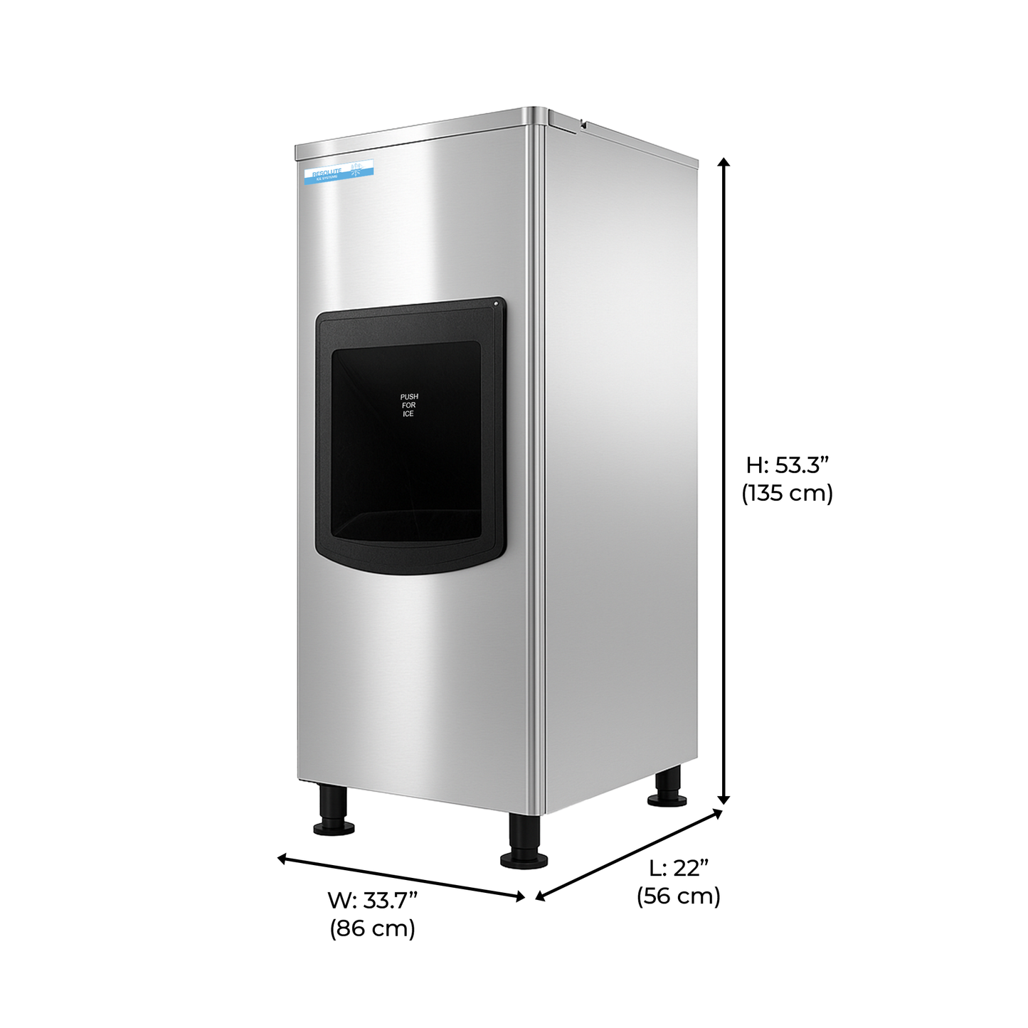 Resolute IDB130 No-Touch Ice Dispensing Bin, 130 lb, 110V
