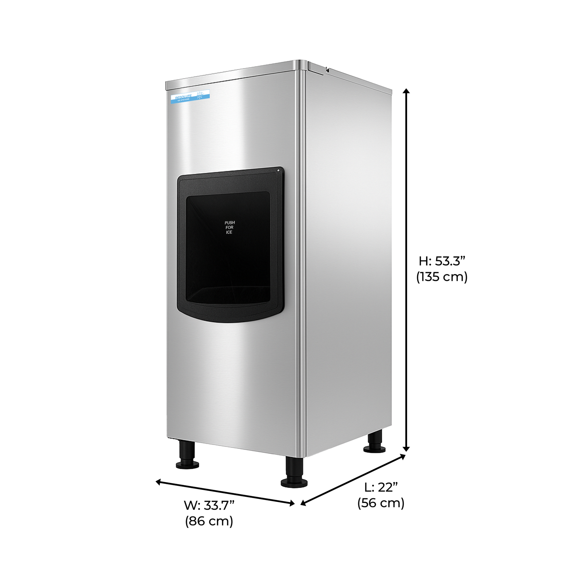Resolute IDB130 No-Touch Ice Dispensing Bin, 130 lb, 110V