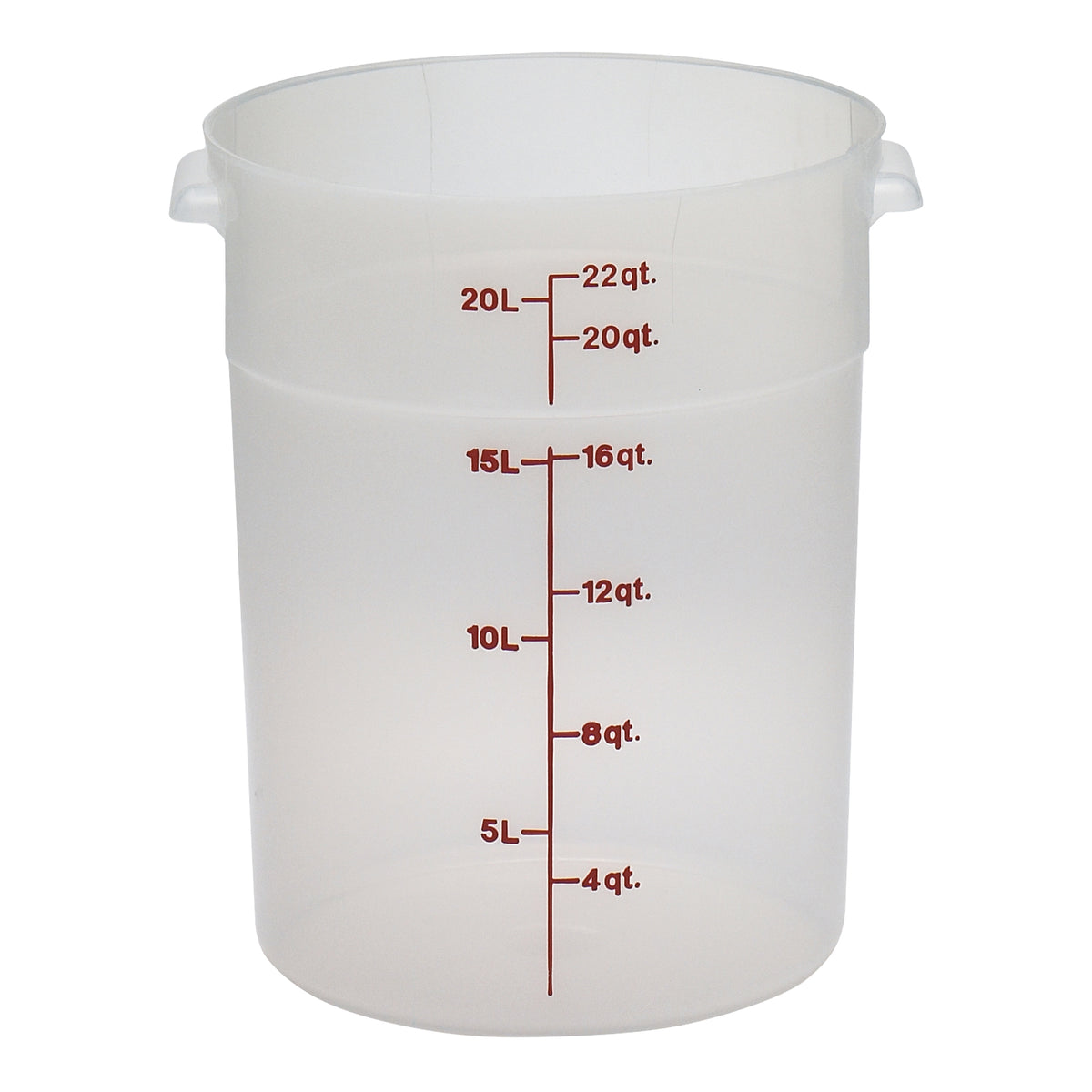 Rfs Container Cambro Translucent Round Food Storage Container, 22 qt - RFS22PP190 ...