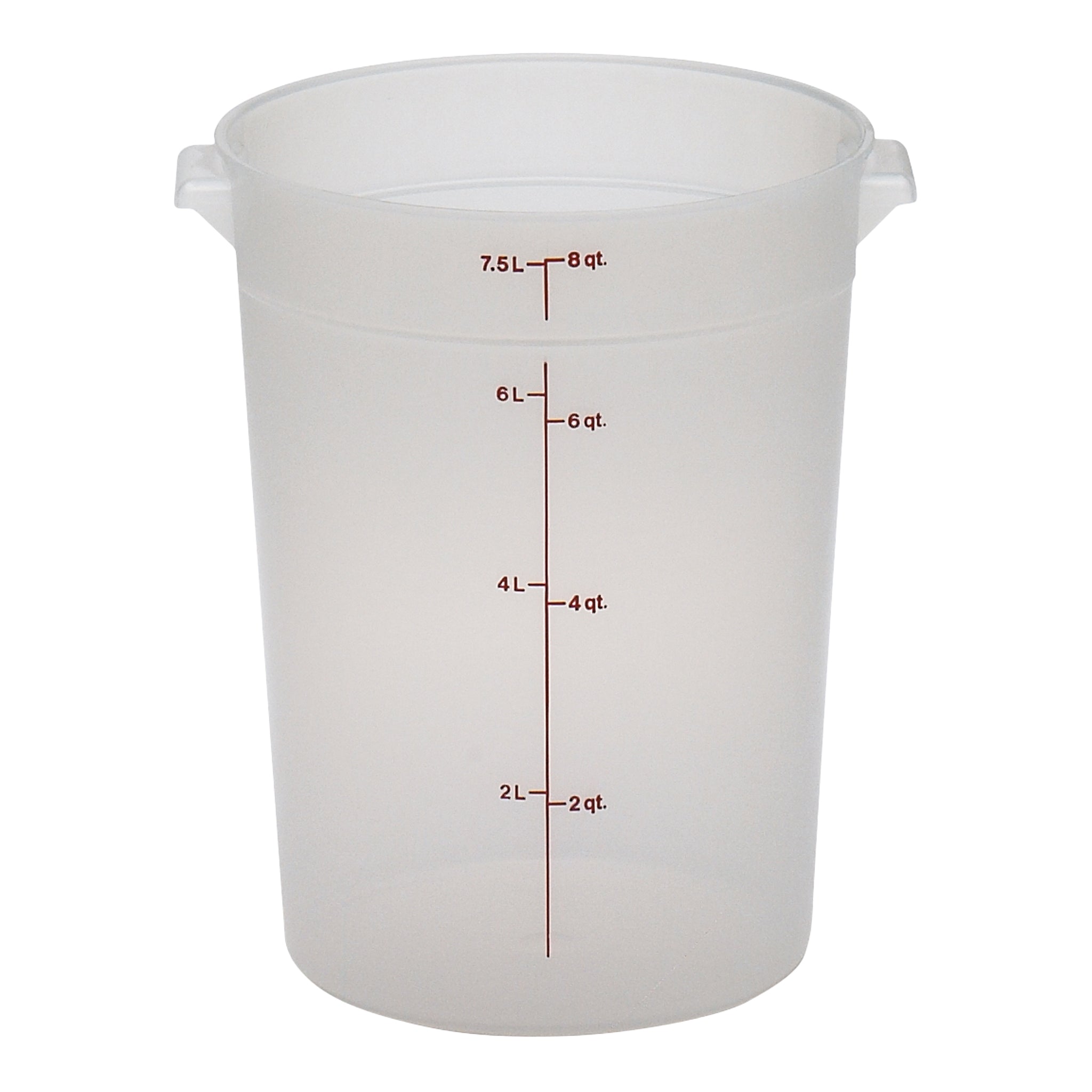 Cambro Translucent Round Food Storage Container, 8 qt - RFS8PP190 ...