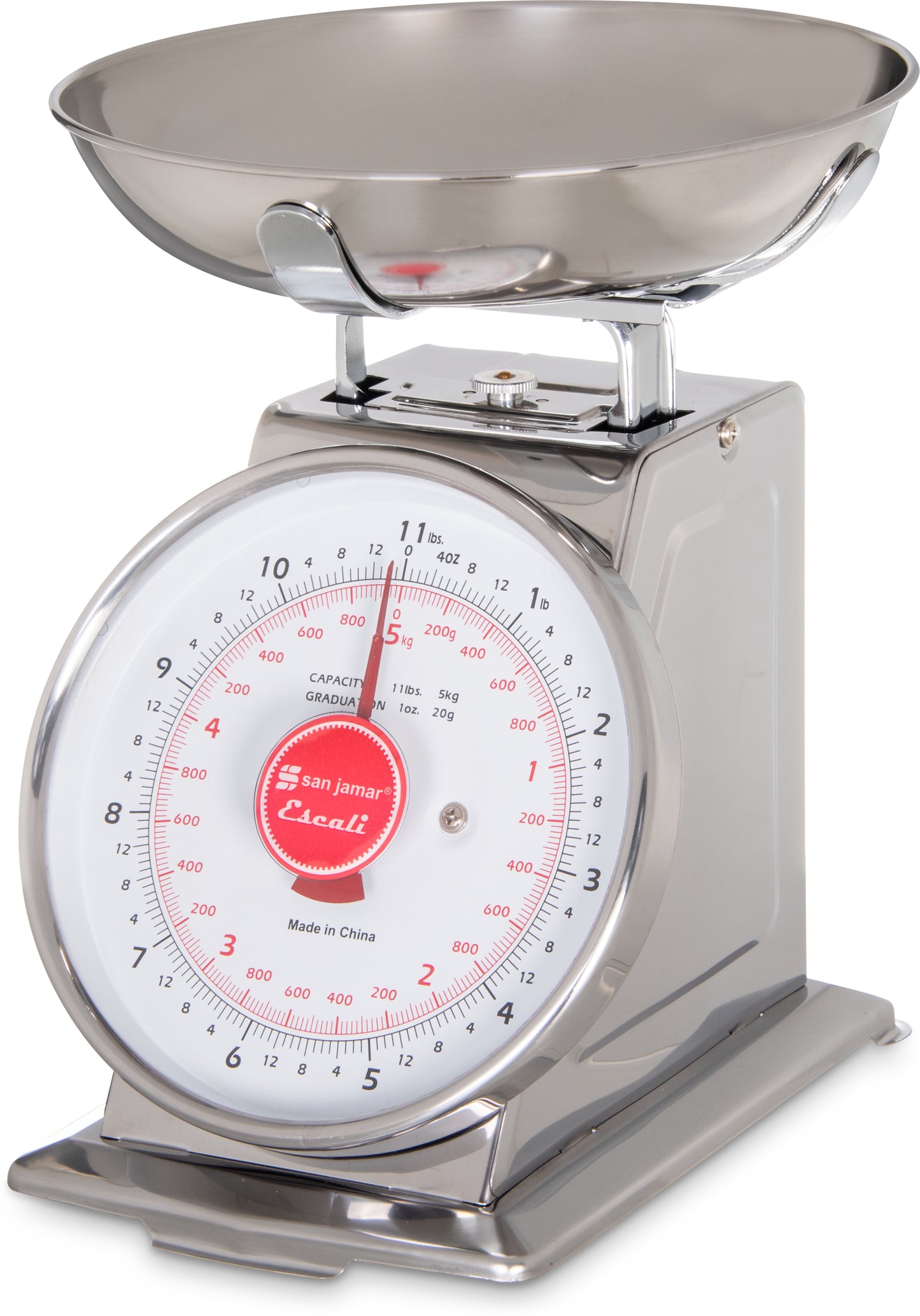 San Jamar | Escali Mechanical Dial Scale with Bowl, 11 lb