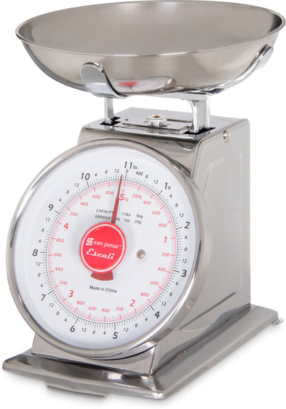 San Jamar | Escali Mechanical Dial Scale with Bowl, 11 lb