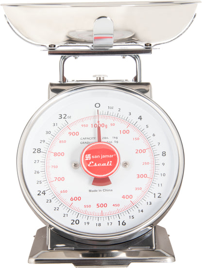 San Jamar | Escali Mechanical Dial Scale with Bowl, 2 lb