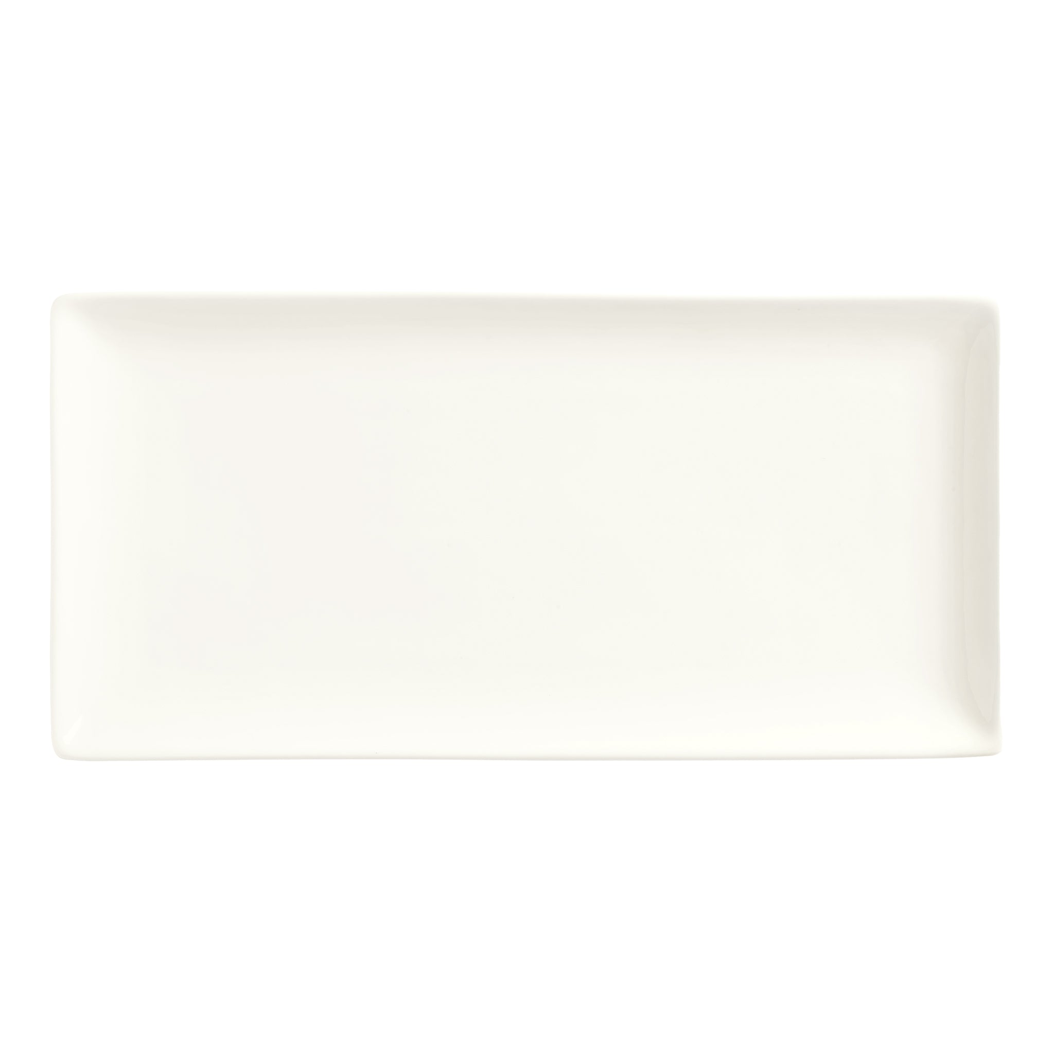 Libbey World Tableware Slate Rectangle Coupe Plate, 16.25" x 5.5", Whi ...