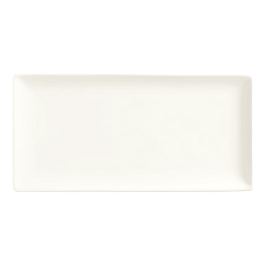 Libbey | World Tableware Slate Rectangle Coupe Plate, 16.25" x 5.5", White (12-pack)