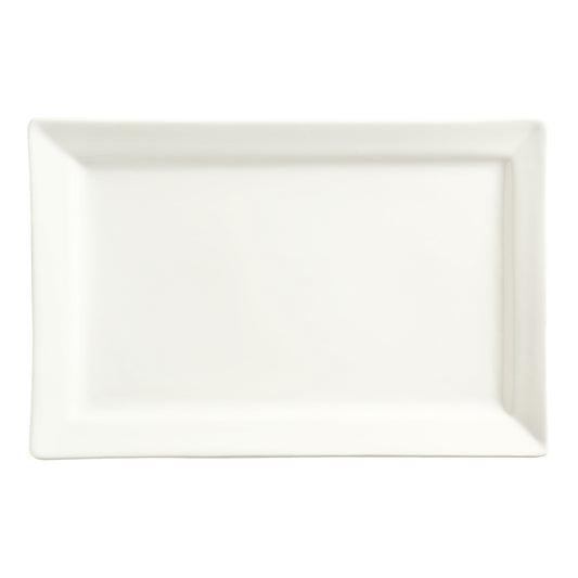 Libbey | World Tableware Slate Rectangular Plate, 12" x 8", White (12-pack)