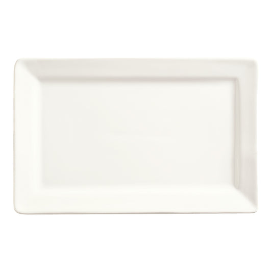 Libbey | World Tableware Plateau de service rectangulaire en ardoise, blanc, 11 x 7 po, blanc (paquet de 12)