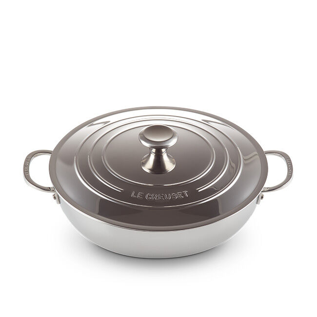 Le Creuset Stainless Steel Braiser, 4.8 L - view 1