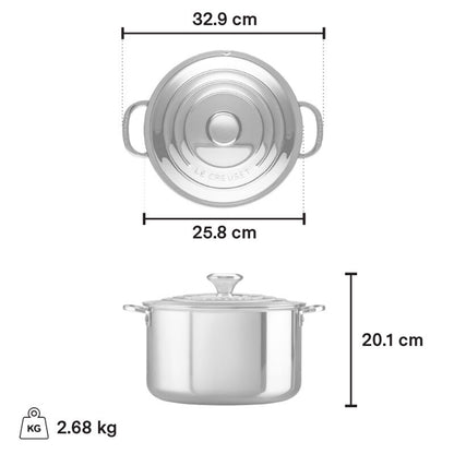 Le Creuset Stainless Steel Stockpot, 6.6 L - view 2