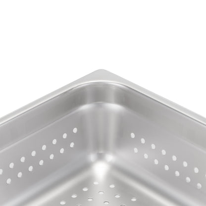 SignatureWares | Perforated Full Size Food Pan, 4" Deep, 24 Gauge Stainless Steel