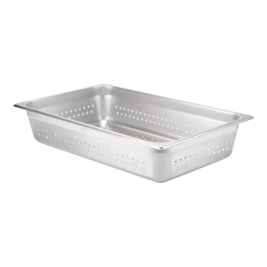 SignatureWares | Perforated Full Size Food Pan, 4" Deep, 24 Gauge Stainless Steel