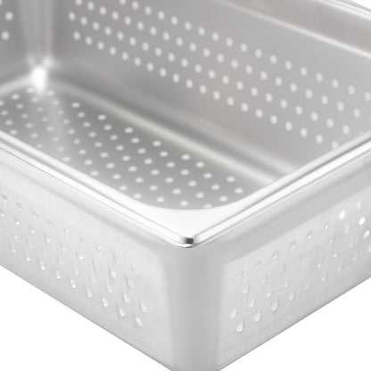 SignatureWares | Perforated Full Size Food Pan, 6" Deep, 24 Gauge Stainless Steel