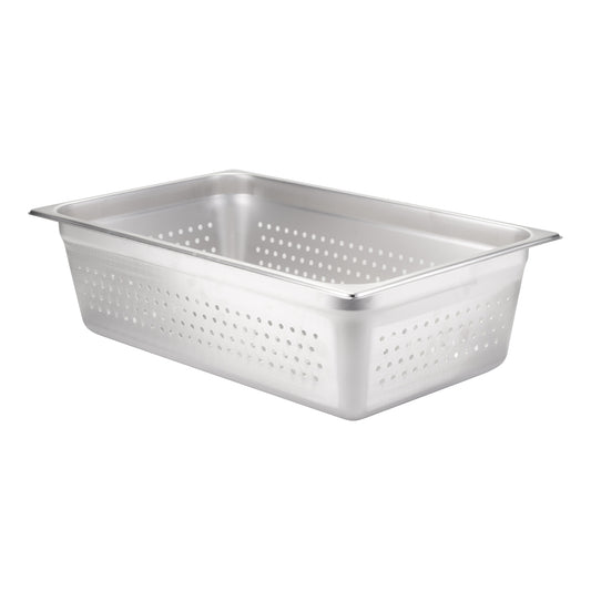 SignatureWares | Perforated Full Size Food Pan, 6" Deep, 24 Gauge Stainless Steel