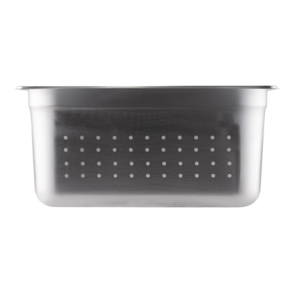 SignatureWares | Perforated Half Size Food Pan, 6" Deep, 24 Gauge Stainless Steel