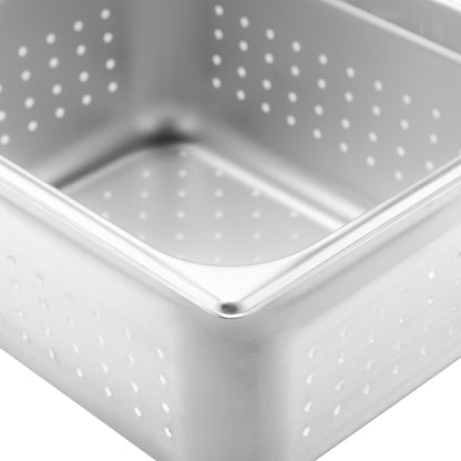 SignatureWares | Perforated Half Size Food Pan, 6" Deep, 24 Gauge Stainless Steel