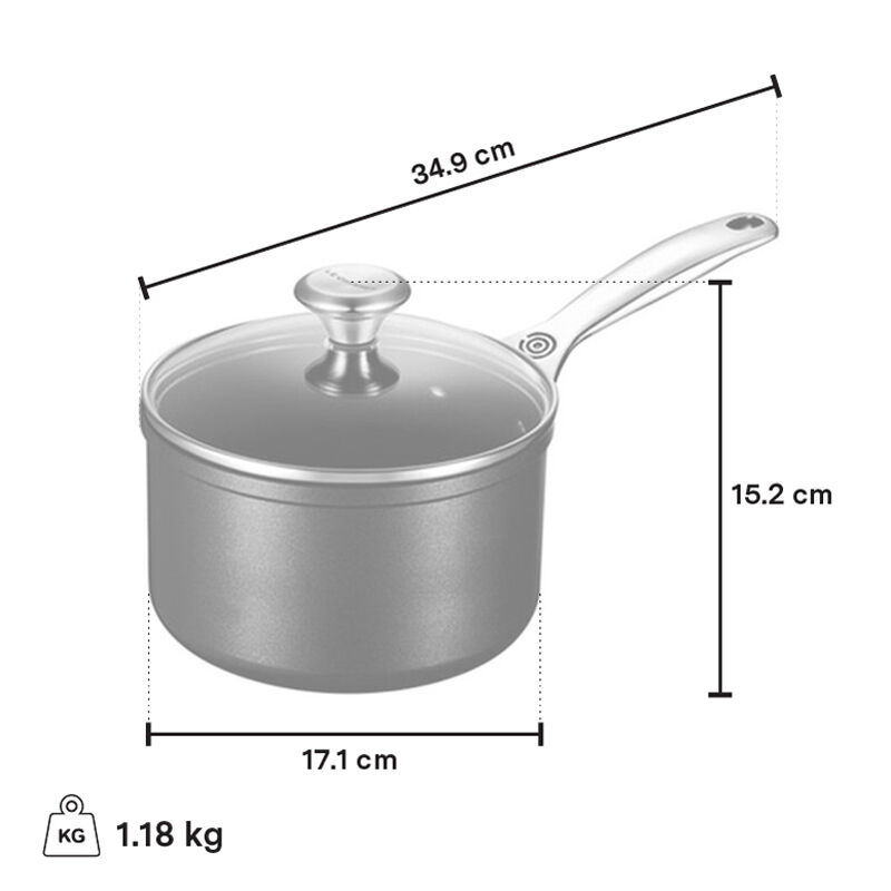 Le Creuset Toughened Nonstick Pro Saucepan, 1.9 L - view 2